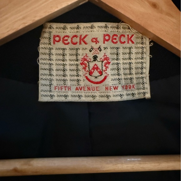 Vintage Union Military Wool Jacket Peck & Peck NYC 5th Ave. Small Navy Gold - Picture 3 of 9